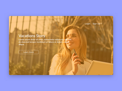 Vacation Story app branding design typography ui ux web website