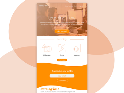 Learning Time animation app branding design lettering typography ui ux web website