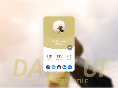 User Profile Daily UI #006 app branding design flat logo mobile type typography ui ux web