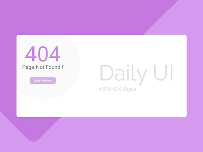 Daily UI #008 404 Page app branding design flat typography ui ux website