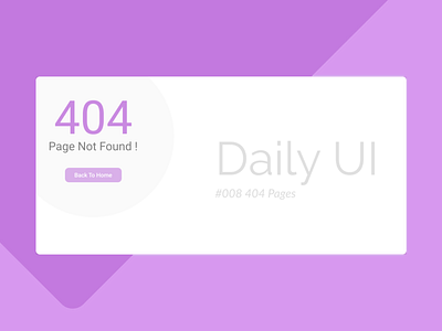 Daily UI #008 404 Page