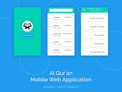 Al Qur'an Mobile Web Application with Angular, Vue