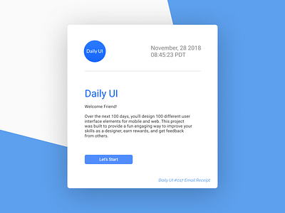 Daily UI #017 Email Receipt 017 app daily ui daily ui 017 email receipt design email receipt typography ui ux