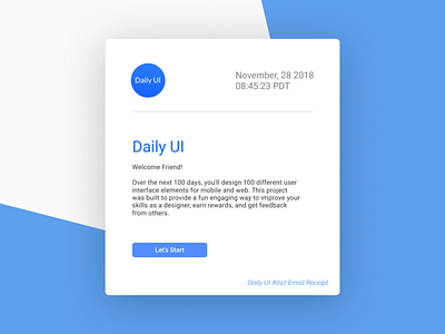 Daily UI #017 Email Receipt