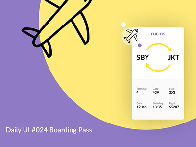 Boarding Pass #024 Daily UI Challenge