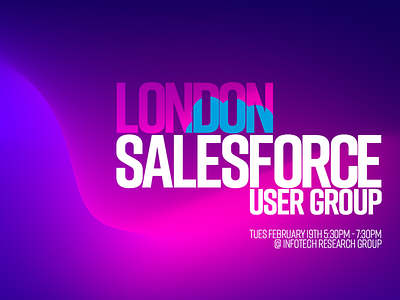 London Salesforce User Group Promo branding design graphic design illustration tech