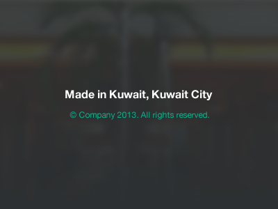 Made in.. footer in kuwait kuwait city made ui