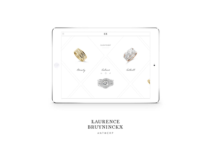 Laurence Bruyninckx Antwerp app branding design graphic design jewelry ui