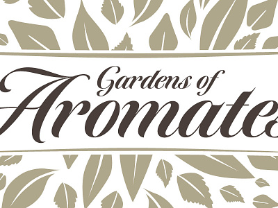 Gardens of Aromates corporate design event venue identity logo stationery website