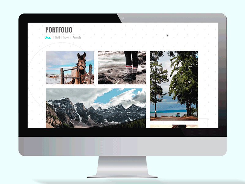 Sara portfolio photography portfolio single page template web design