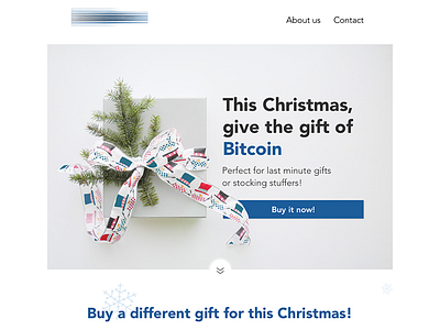 Landing page for Christmas campaign