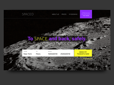 #SPACEDchallenge black booking future landing landing page space spaced challenge spacedchallenge spacetrips