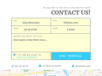 DailyUI #028 - Contact us