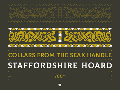 Staffordshire Hoard Ornaments branding design identity illustration lettering logo type typography vector