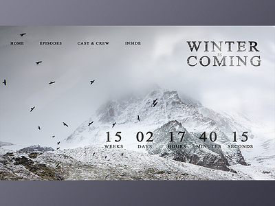 Daily Ui #014 Countdown 014 countdown timer daily ui design game of thrones ui ux