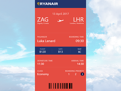 Daily Ui 024 Boarding Pass 024 boarding pass daily ui design ui ux