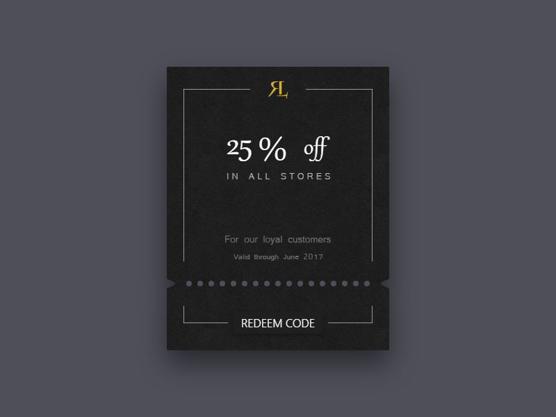 Daily Ui #061 Redeem Coupon.... : Dribbble / ui - howlDb