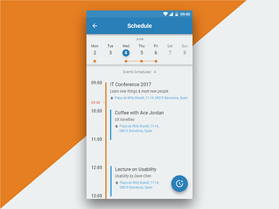 Daily Ui  #071 Schedule