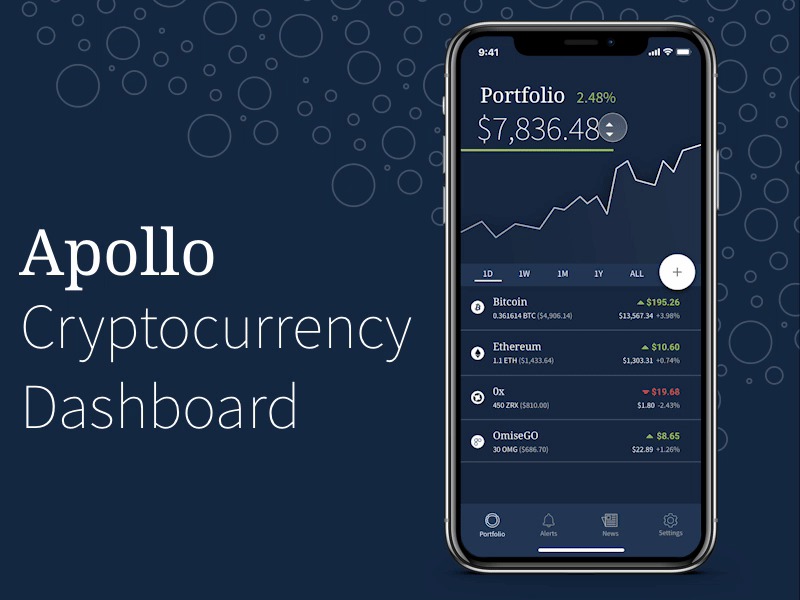 Apollo Cryptocurrency Dashboard bitcoin blockchain crypto cryptocurrency debut design ethereum portfolio