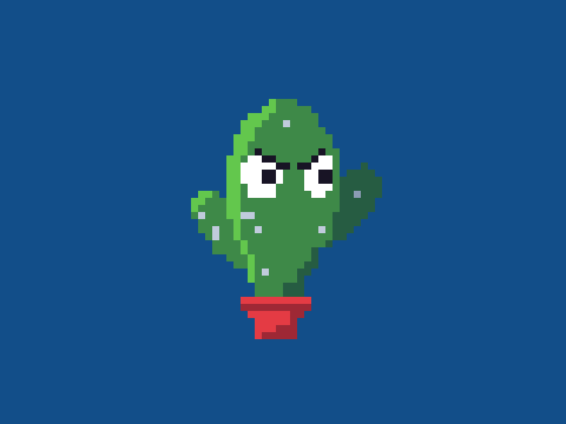 Pixel Cactus animated animation art cactus character enemy game gameart pixel pixelart plant