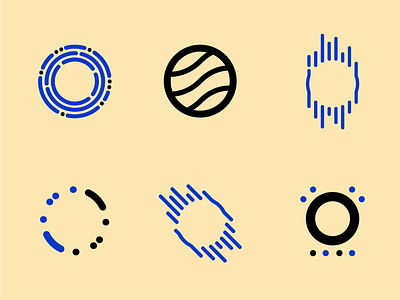 O Logos art blue dots icon illustrator line art logo logo design o round vector