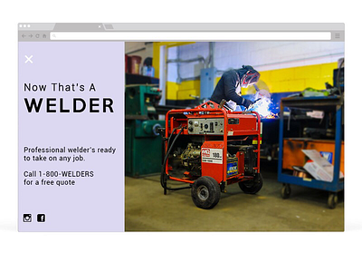 Welding Landing Page