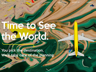 Travel Agency Home Page agency design fly homepage landscape logo plane ui ux web website