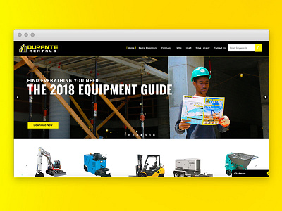 Construction Website blog catalog construction ecommerce homepage slides ui ux web design website yellow