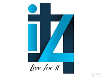 L4it Logo Concept blue branding concept for it l4it live logo