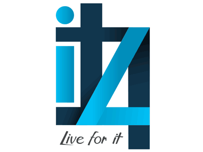 Intro L4IT - Logo concept animation blue code concept desing for idea intro it l4it live logo