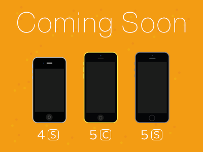 iPhone 6 - Coming Soon coming soon flat icon iphone orange