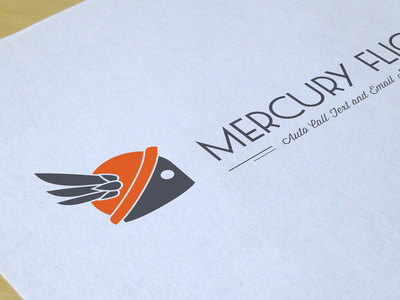 Mercury Flight Logo automated branding call cap email hermes identity robot text wings