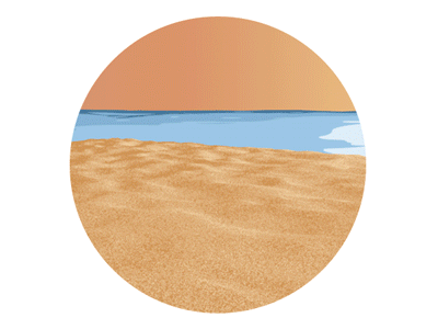 Summer Fun: Umbrella 3d animation beach c4d cinema 4d modeling pop sand sketch and toon vacation