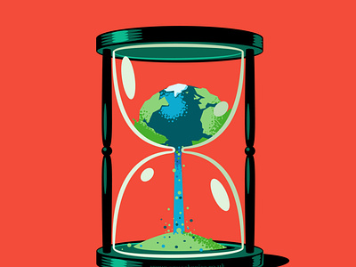 hourglass earth design illustration vector illustration vectorart