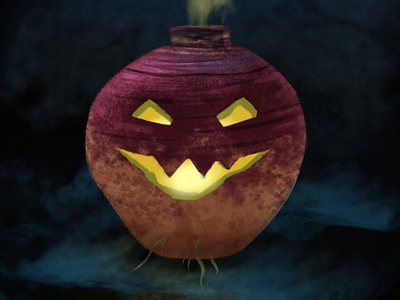 turnip lantern clip studio paint halloween illustration spooky