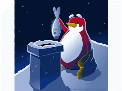 A Fishy Christmas animation character design gif illustration