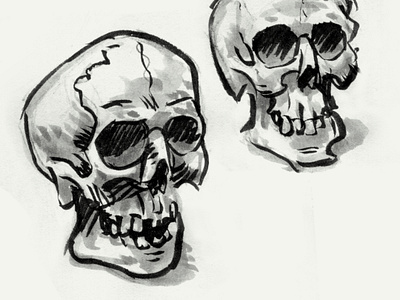 Ink Skulls drawing inks inktober2018 sketch