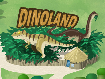 Dinoland clip studio paint illustration wip
