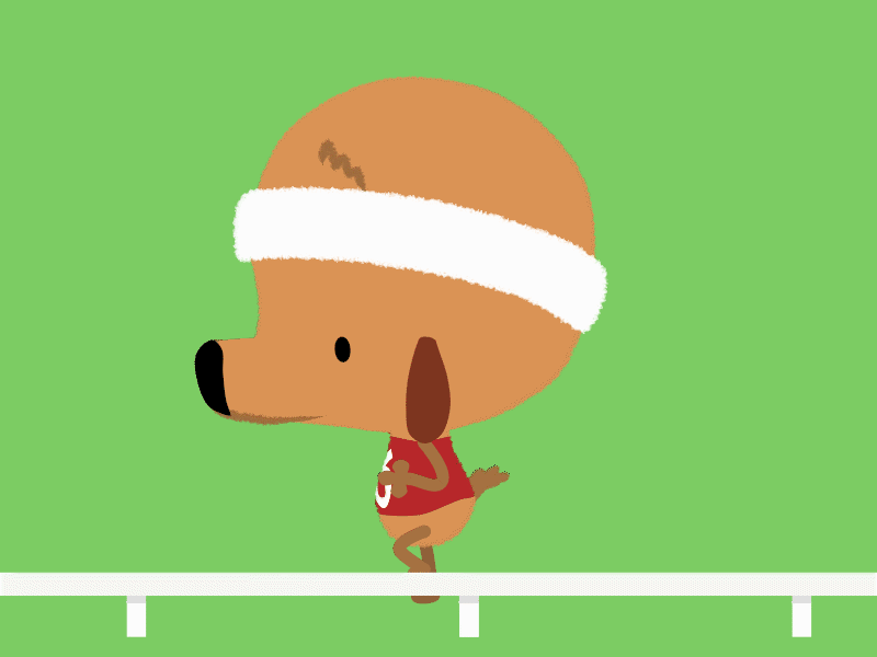 Dog Race animation character design gif moho