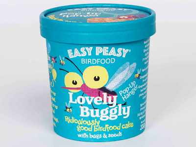 Buggly Tub birdfood illustration insect packaging