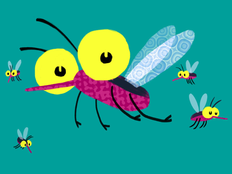 Buggly Bugs cartoon insect packaging character design clip studio paint illustration