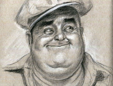 Hat Guy illustration pencil portrait sketch sketchbook