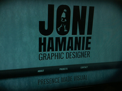 Joni Hamanie website black dark design noir one page portfolio scroll web