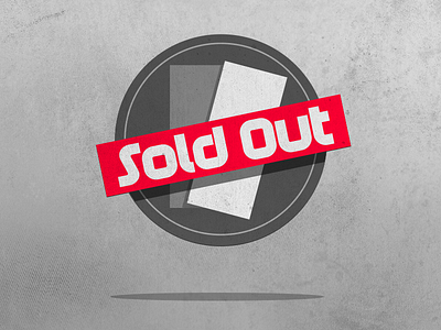 Sold Out button grunge icon logo ui