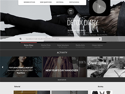 web-redesign for Fashion Company