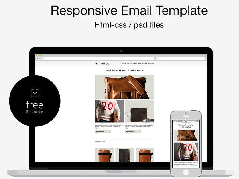 Download Free Psd/html Responsive Email Template by Marco da Silva ...