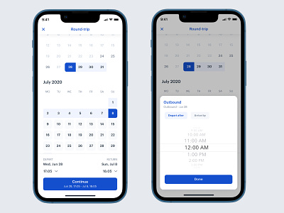 Calendar + Times app calendar interface travel trips ui user
