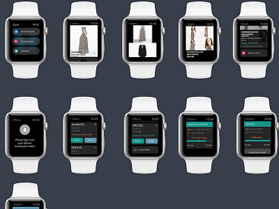 Apple watch fashion shop animation app apple interface prototype ui user ux watch