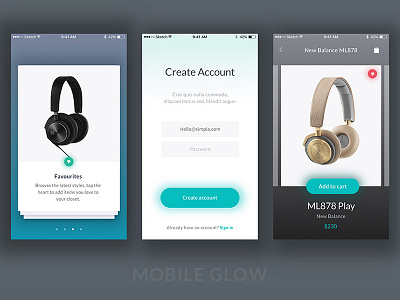 Glow Module Mobile app buttons glow interface mobile prototype ui user ux web