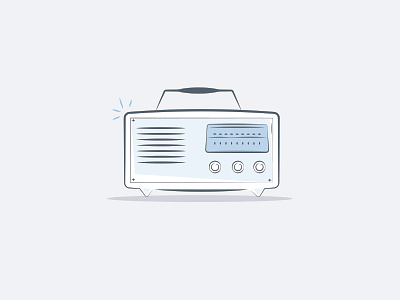 Vintage Radio audio icons illustration oscilloscope previews radio